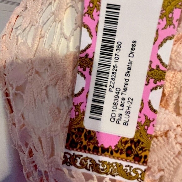BooHoo Petal pink Embroidered Lace Dress Sz 14 Women's  NWT - Picture 8 of 10